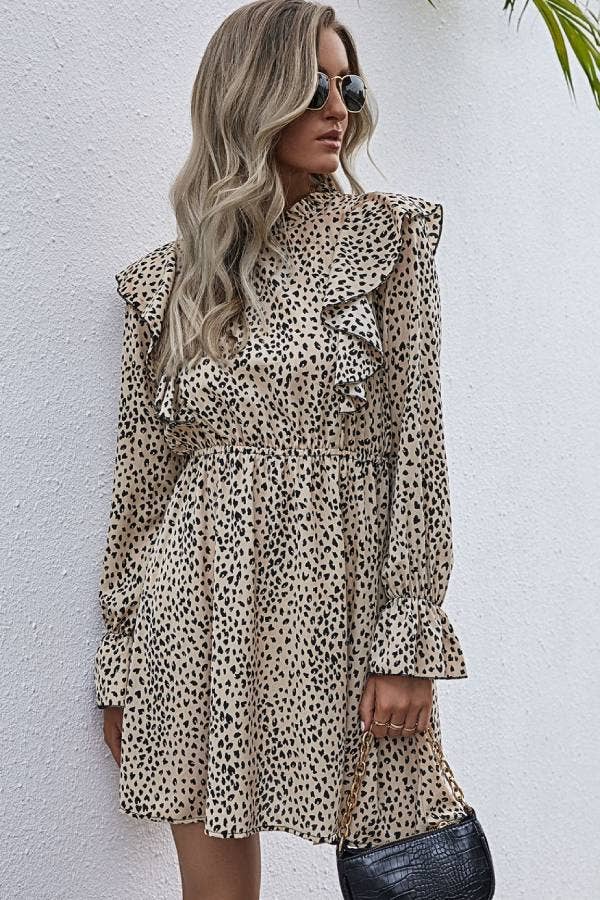 fitted lace wedding dress Hart Long Sleeve Mini Dress - White Floral