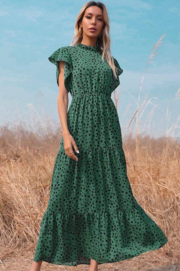 Green Chic Polka Dot Maxi Dress – Pink Magnolia Boutique LLC