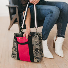 Load image into Gallery viewer, Canvas Tote Bag -Camo/Pink