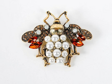 Load image into Gallery viewer, Luxury Bee Brooch - Topaz