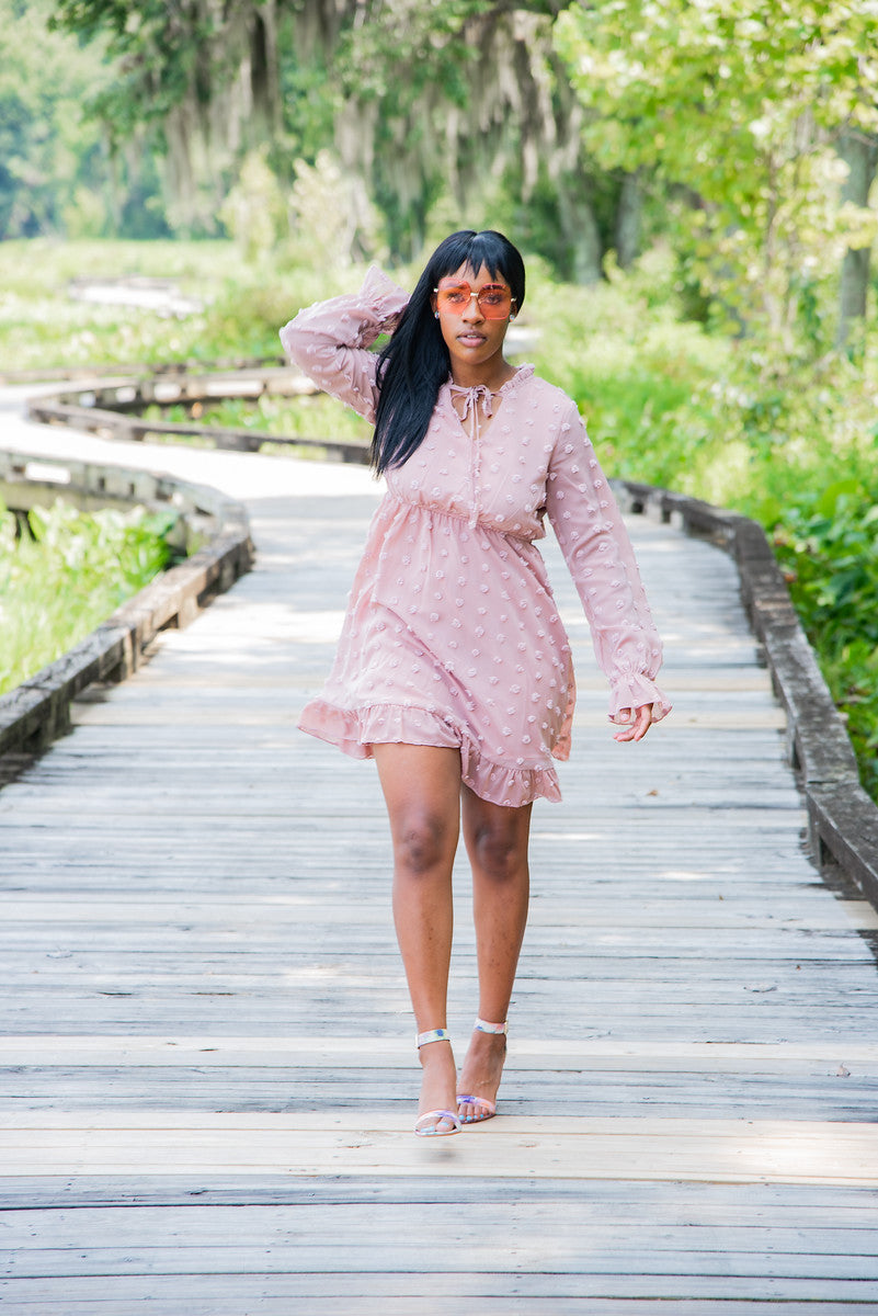 Swiss Dot Long Sleeve Dress – Pink Magnolia Boutique LLC