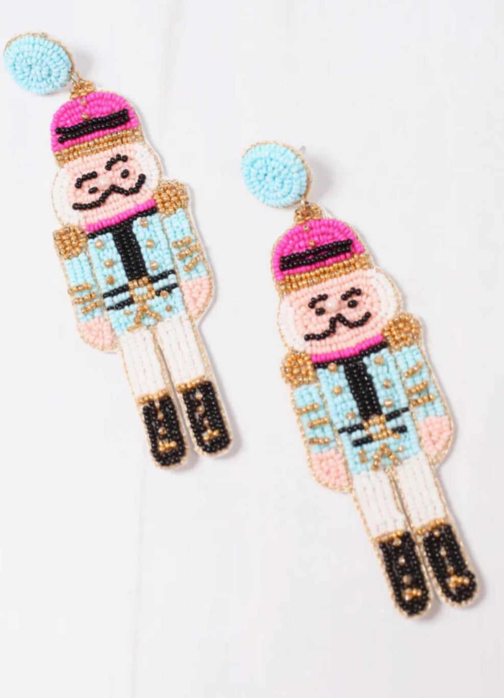 Nutcracker Earring Pink and Blue