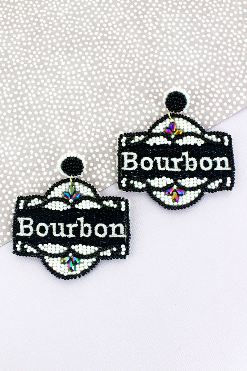 Luxury Beaded Earrings -  Mardi Gras Bourbon Street