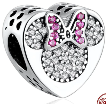 Silver Minnie Bracelet Charm