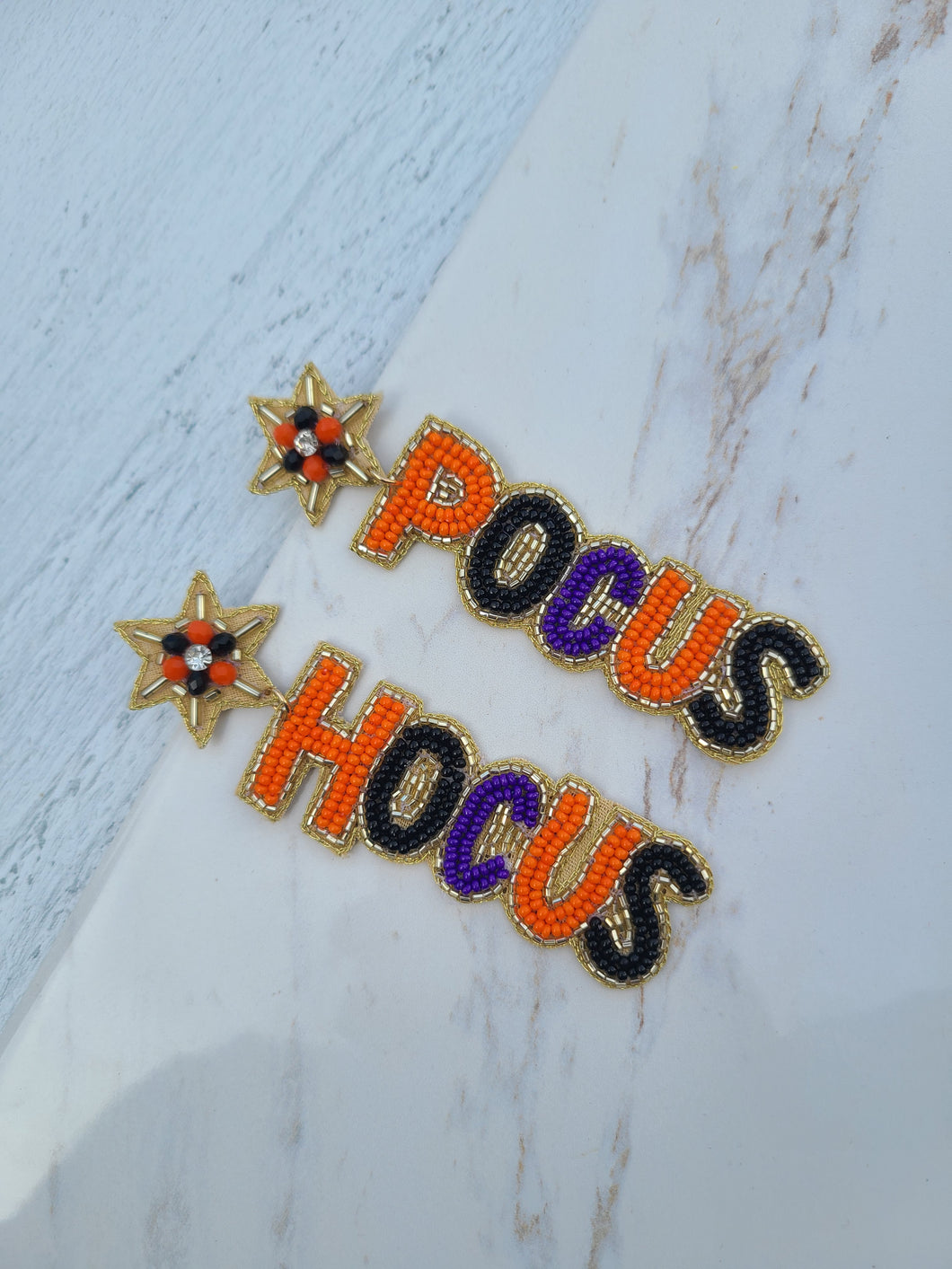 Hocus Pocus Bead Drop Earrings - Black