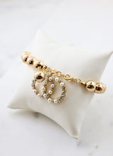 Load image into Gallery viewer, Pearl Charm Double O Bracelet
