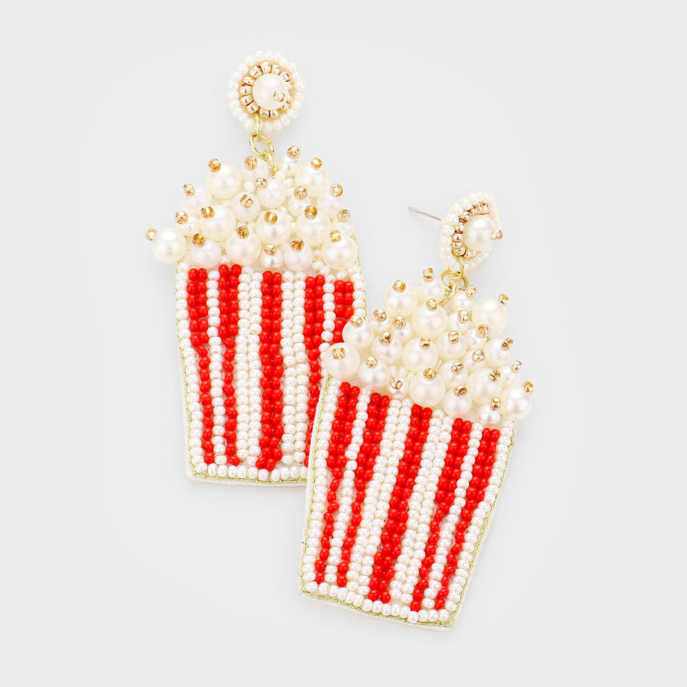 Luxury Beaded Earrings -  Popcorn