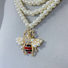 Load image into Gallery viewer, Queen Bee Triple Strand Necklace

