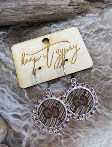 Upcycled Rhinestone Circle Earrings by Keep It Gypsy