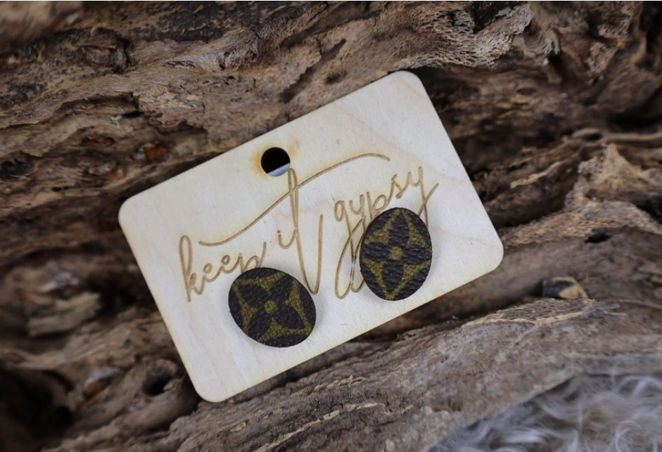 LV Oval Stud Earrings