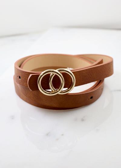 Double O Thin Belt Brown