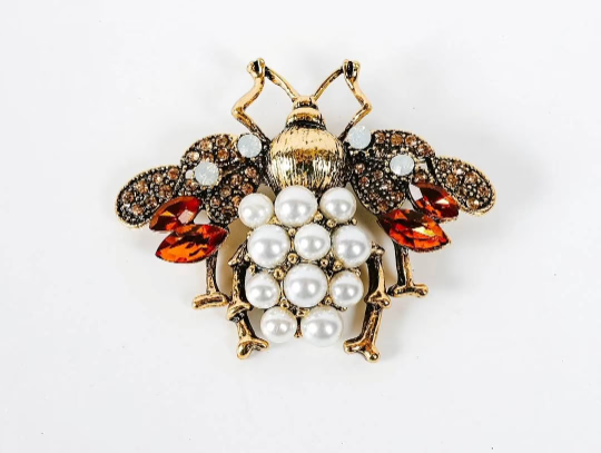 Luxury Bee Brooch - Topaz