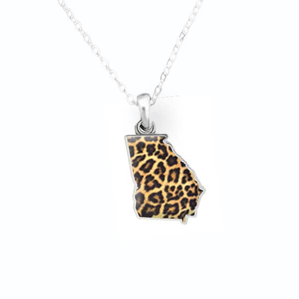 State of Georgia Cheetah Necklace