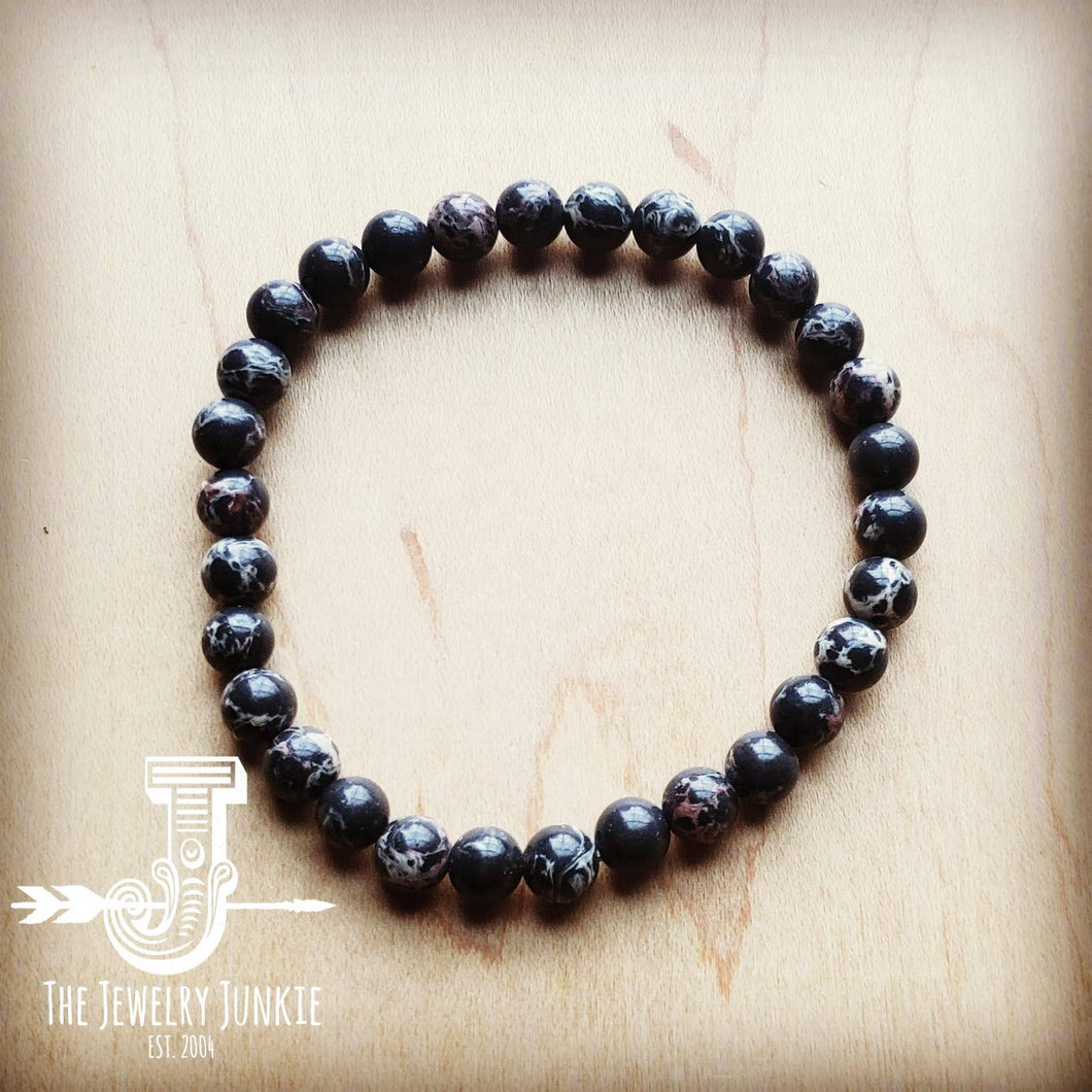 Bracelet Bar-Black Regalite Beads