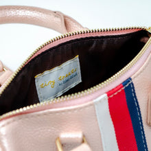 Load image into Gallery viewer, Mini Pink Striped Duffle Bag

