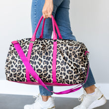 Load image into Gallery viewer, Travel Duffle Bag - Leopard/Pink
